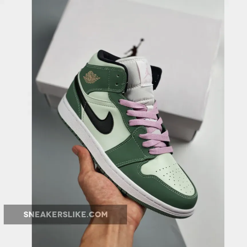 Wmns Air Jordan 1 Mid Se Dutch Green/Black/Barely Green/Arctic Pink AJ1 dutch green air jordan 1 release date