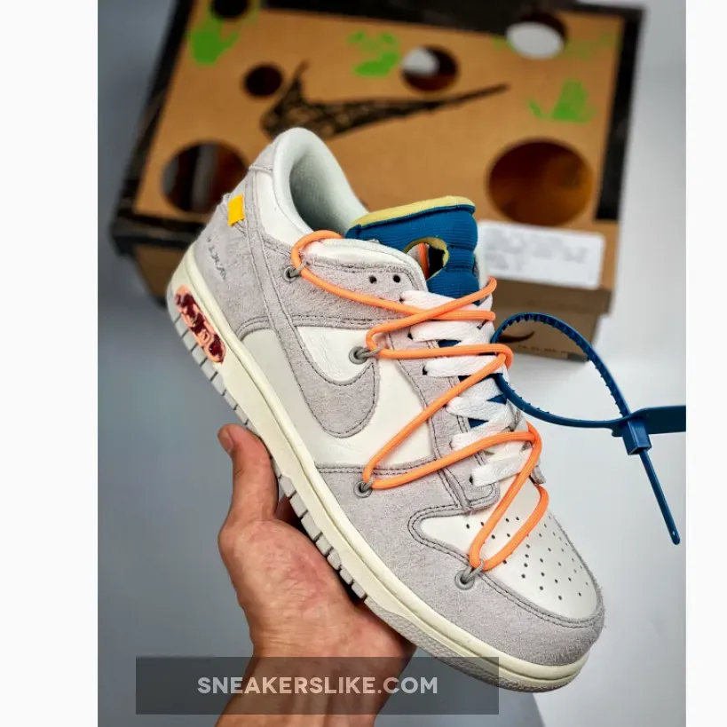 Off-White x Nike Dunk Low '19 To 50' Grey White - off white dunk lot 19