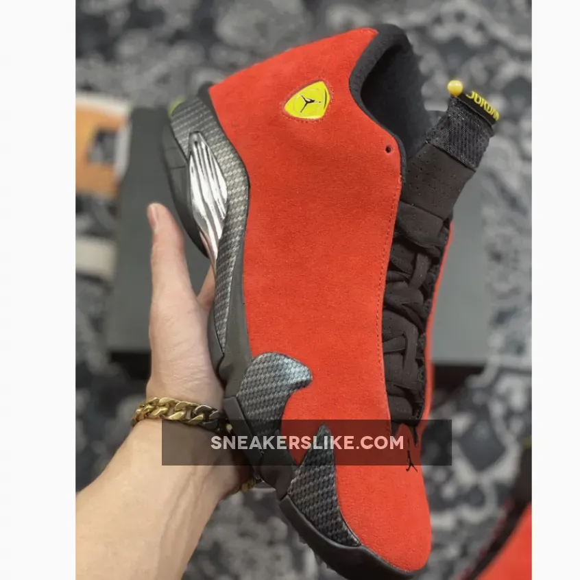 Air Jordan 14 'Ferrari' Chilling Red/Black-Vibrant Yellow / air jordan 14 ferrari red
