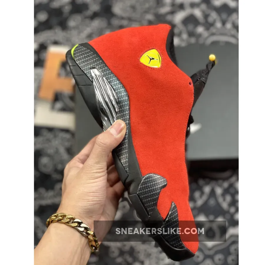 Air Jordan 14 'Ferrari' Chilling Red/Black-Vibrant Yellow / air jordan 14 ferrari red