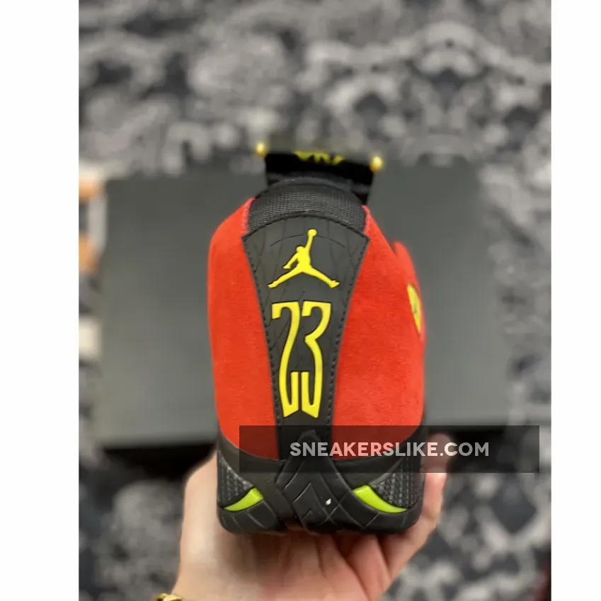 Air Jordan 14 'Ferrari' Chilling Red/Black-Vibrant Yellow / air jordan 14 ferrari red