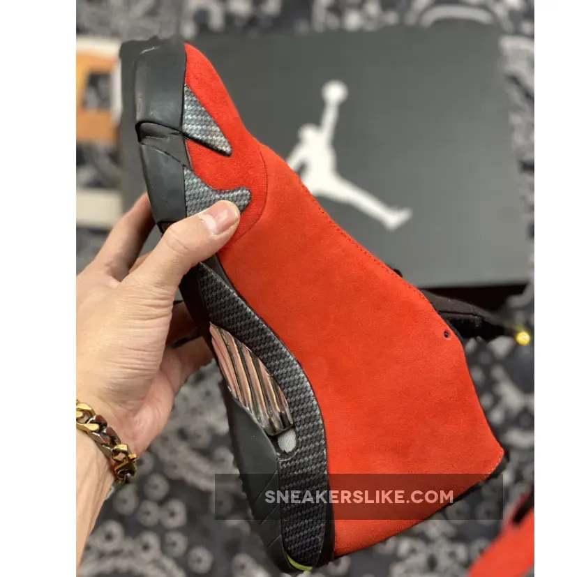 Air Jordan 14 'Ferrari' Chilling Red/Black-Vibrant Yellow / air jordan 14 ferrari red