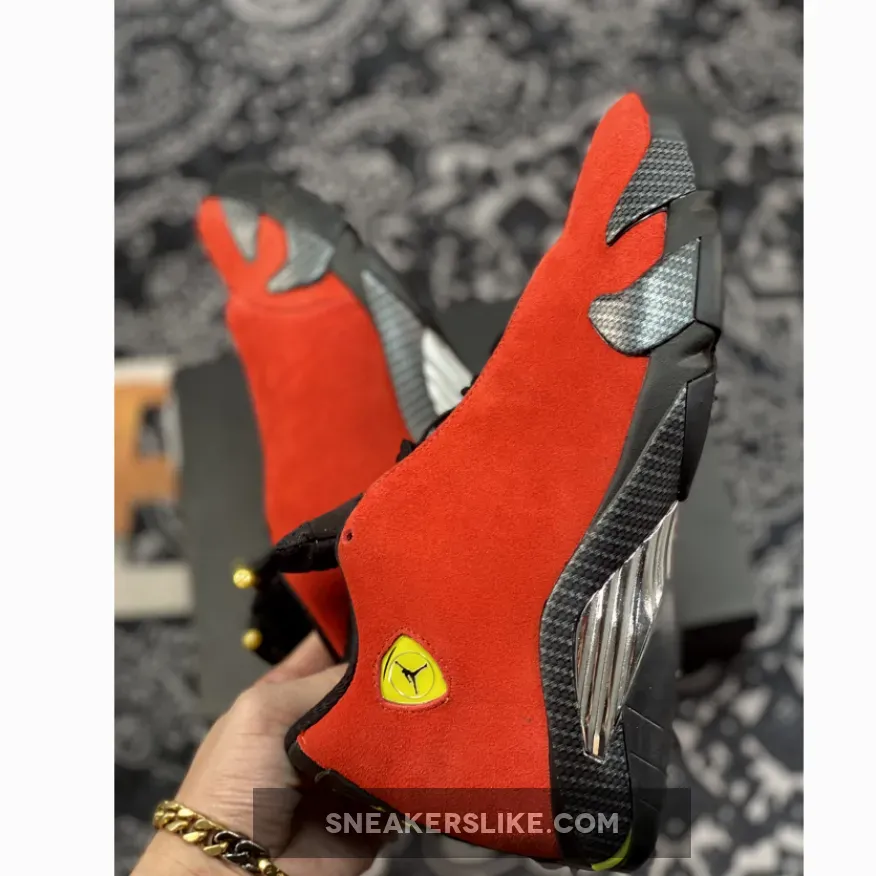 Air Jordan 14 'Ferrari' Chilling Red/Black-Vibrant Yellow / air jordan 14 ferrari red