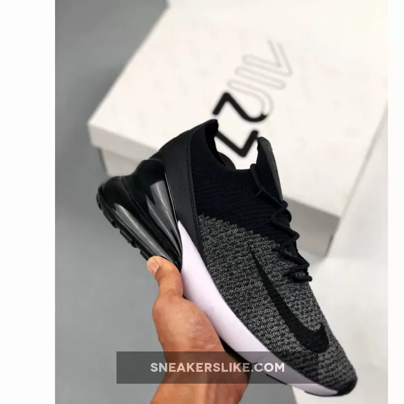 Nike Air Max 270 Flyknit 'Oreo' Black/Black-White nike air max 270 oreo