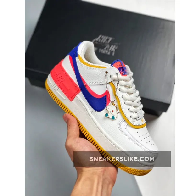 Nike Air Force 1 Shadow White Astronomy Blue For Womens CI0919-105 - nike air force 1 shadow dark sulfur