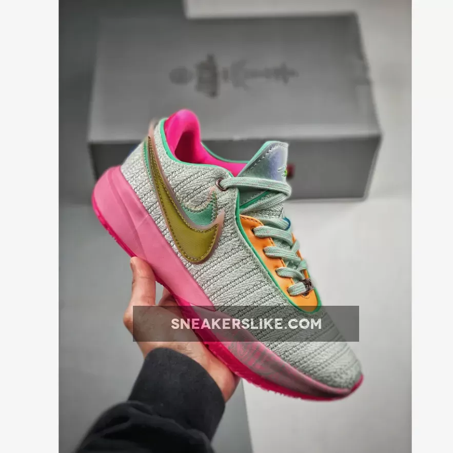 Nike LeBron 20 'Time Machine' Barely Green/Multi-Color-Medium Soft Pink #lebron 20 time machine where to buy