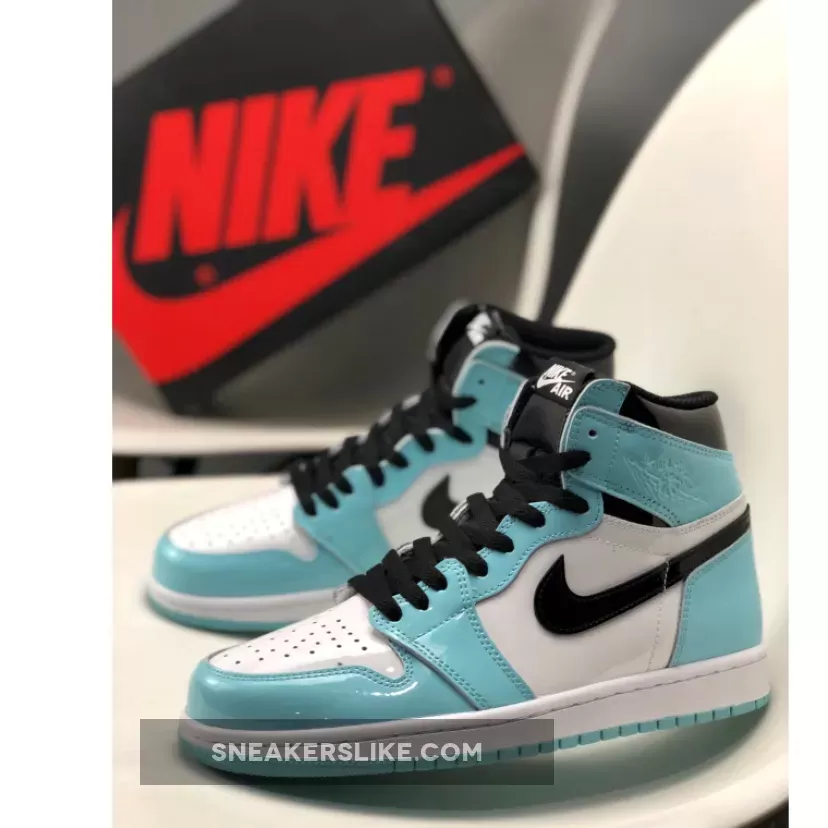 Air Jordan 1 Retro High OG Patent Leather White/Aurora-Black