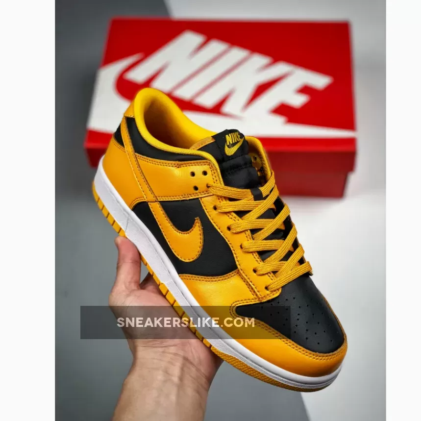 Kids Nike Dunk Low Iowa Black Goldenrod White DD1391-004 - nike dunks yellow black