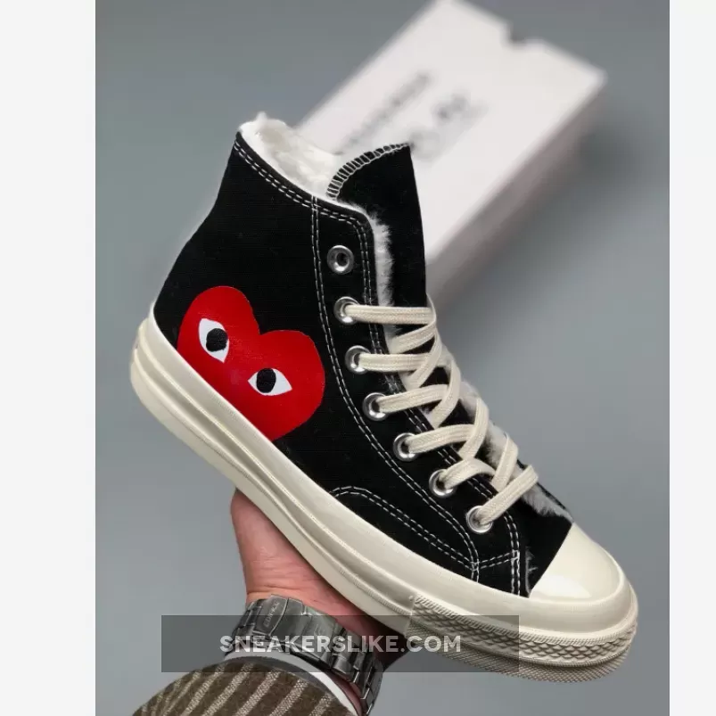 Converse X Comme Des GARÇONS Play Chuck 70 High Top Black/White/Red 150205C-008 Outlet