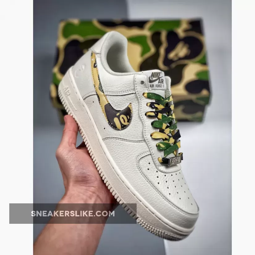 Bape x Nike Air Force 1 Low White / air force bape
