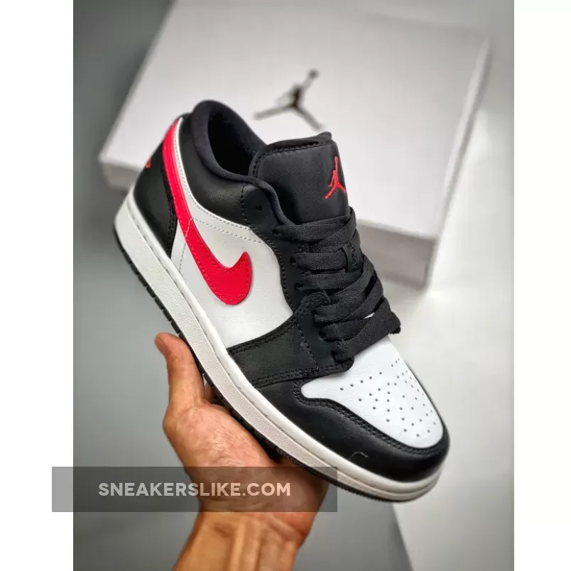 Air Jordan 1 Low Black/Siren Red-White DC0774-004 / jordan 1 low siren red