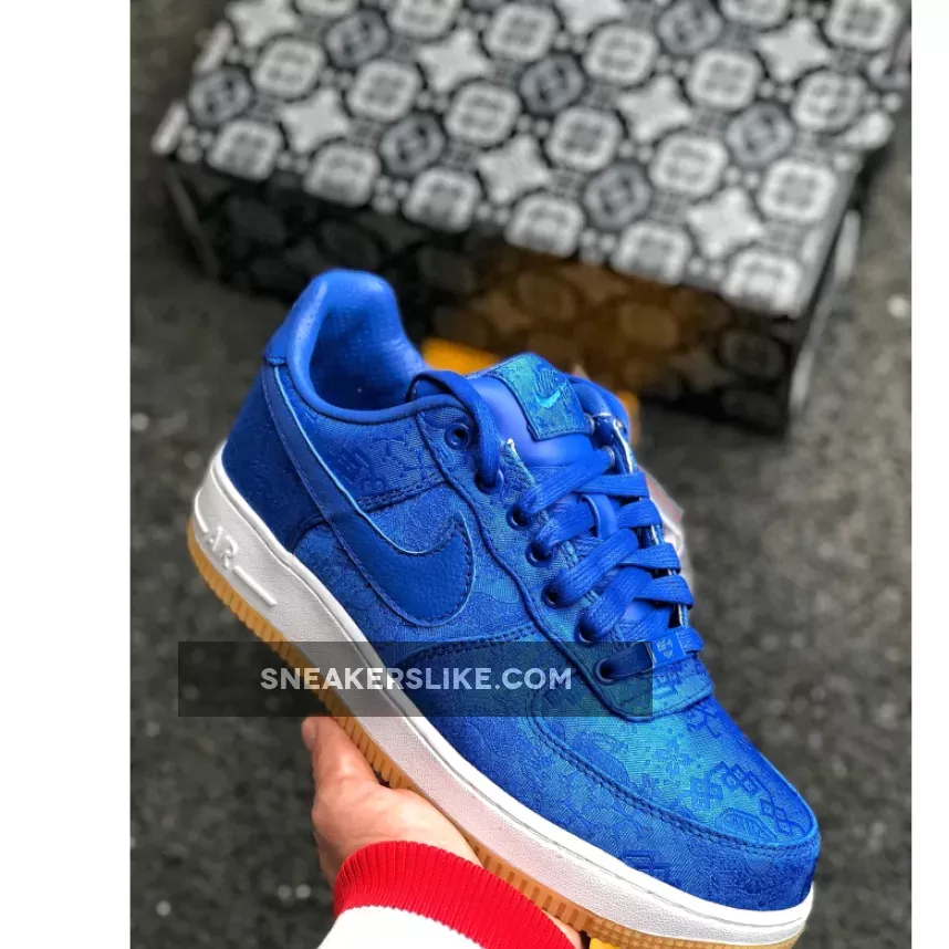 Clot X Nike Air Force 1 PRM Game Royal/White-Gum Light Brown CJ5290-400 Brand New