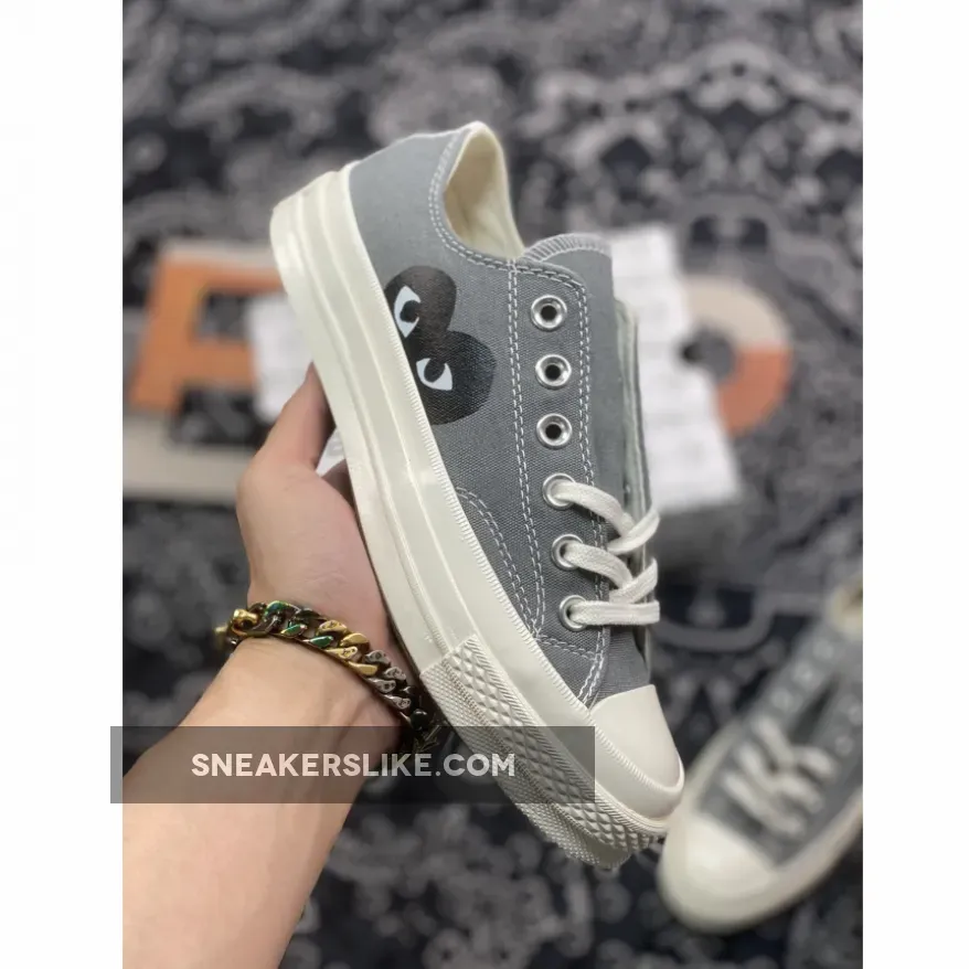 CDG Play x Converse Chuck Taylor All Star 70 Low Grey - grey cdg