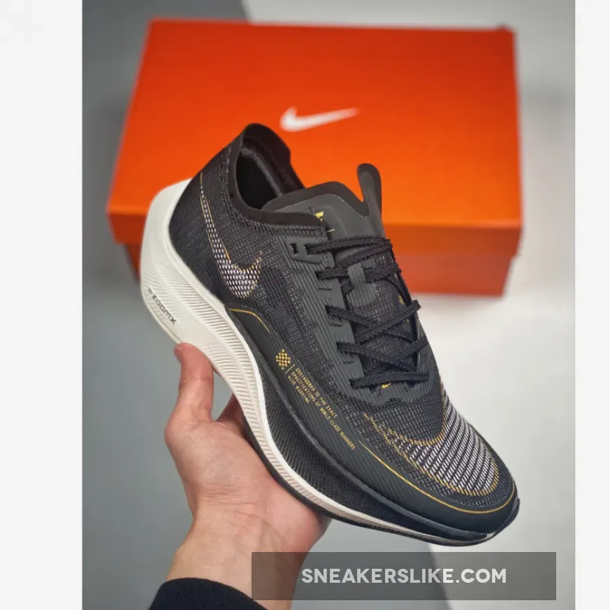 Nike ZoomX VaporFly NEXT% Black Gold CU4111-001 / nike vaporfly gold