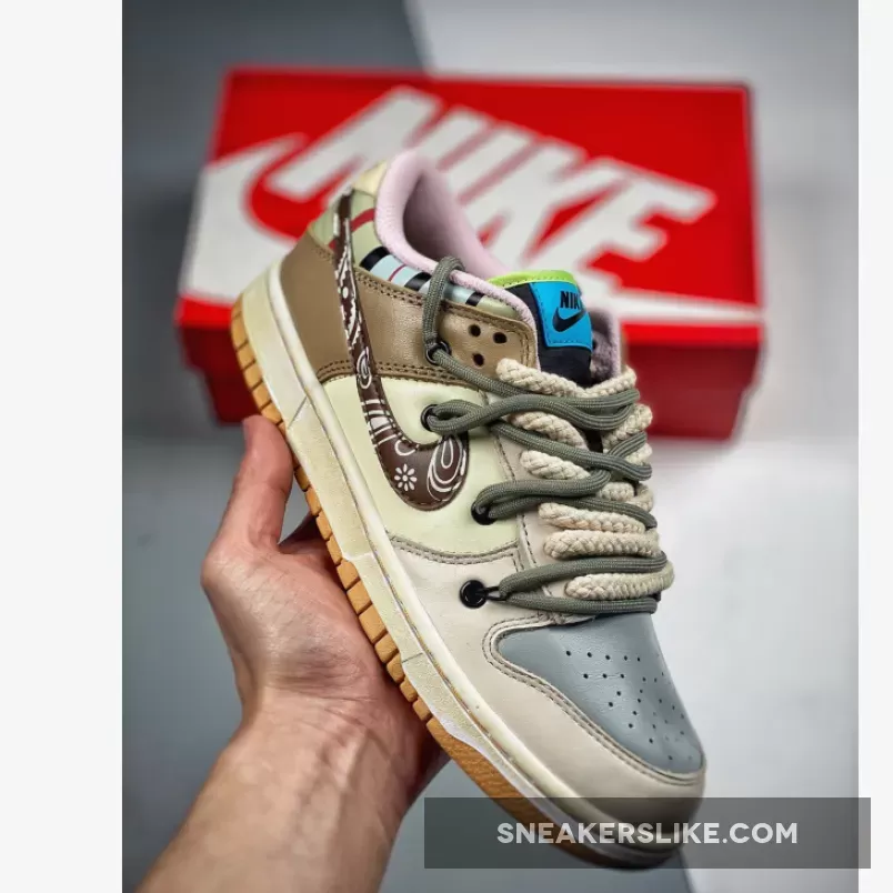 Custom Nike Dunk Low Brown Beige Grey / beige and brown dunks