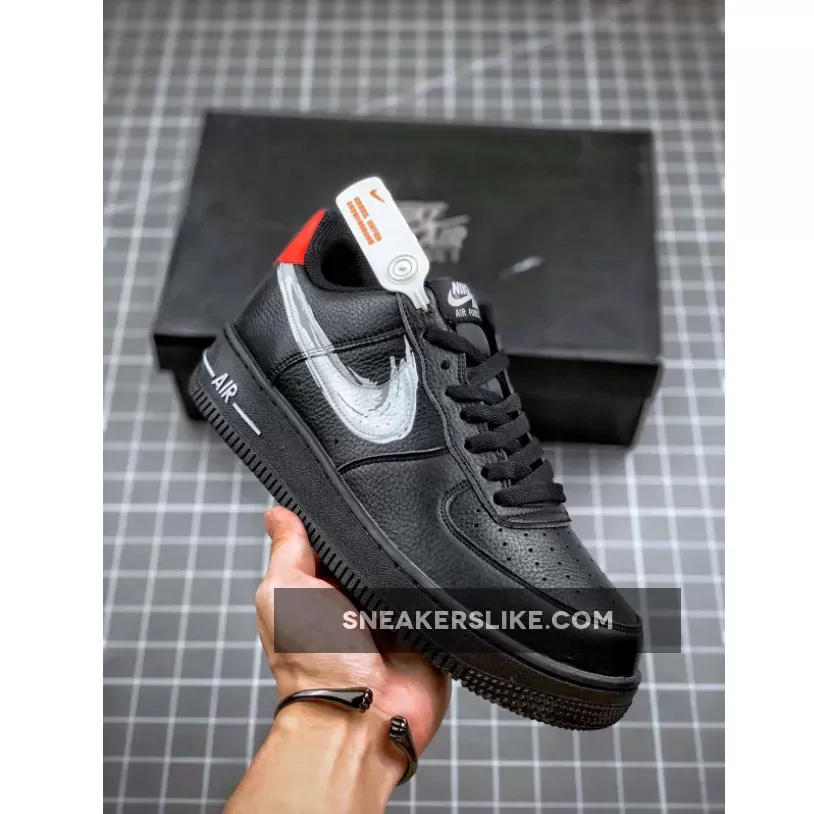 Nike Air Force 1 Low 'Brushstroke Swoosh' Black DA4657-001 Online