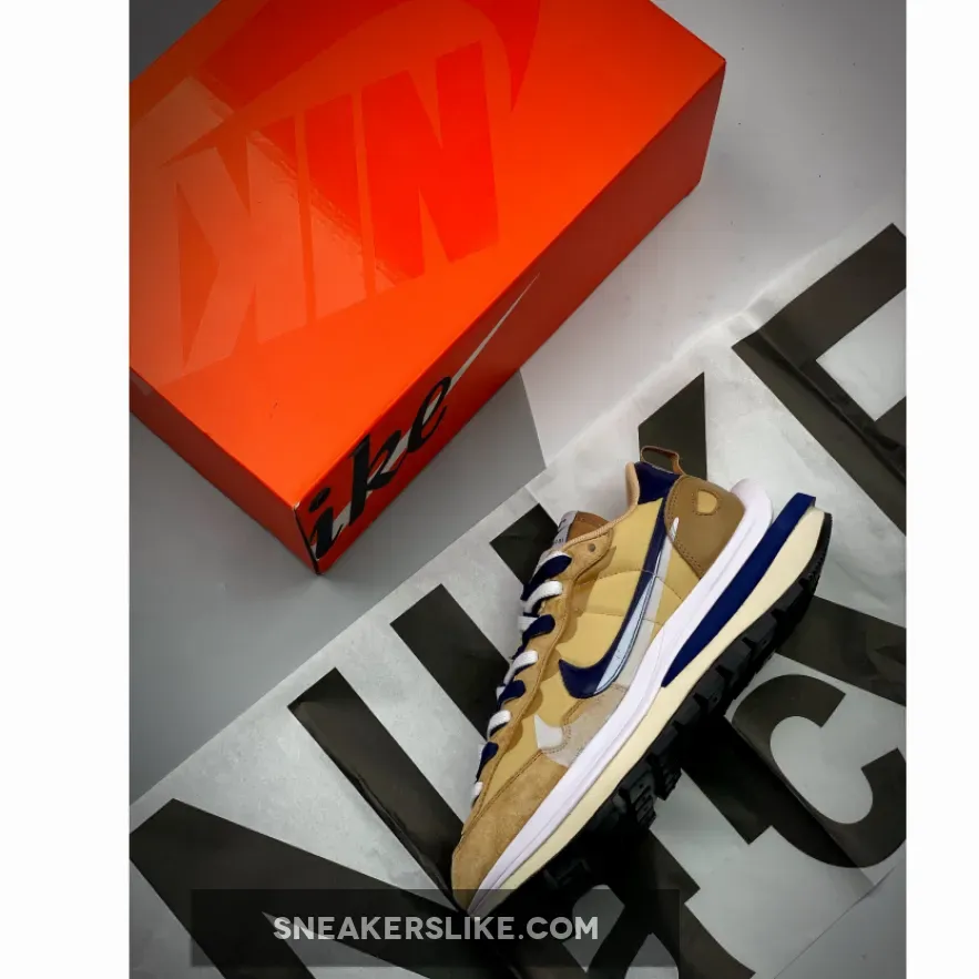 sacai x Nike VaporWaffle 'Sesame Blue Void' DD1875-200 - nike sacai vaporwaffle sesame