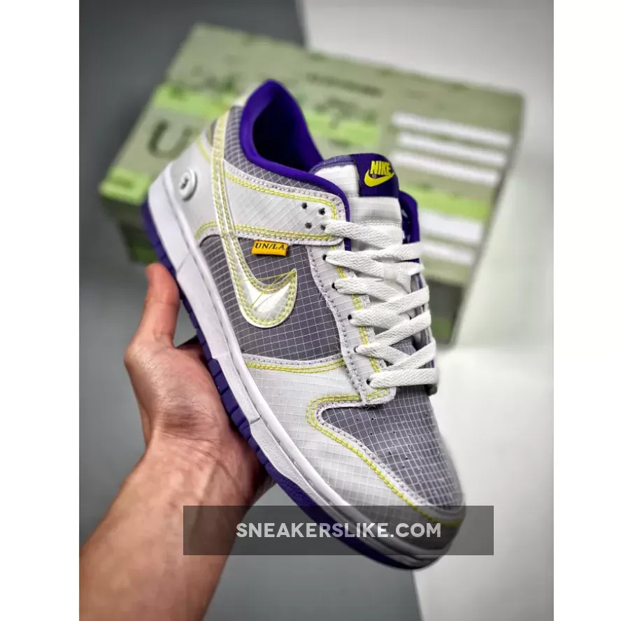 Union X Nike Dunk Low White Purple Yellow DJ9649-402 / union x nike dunk low lakers