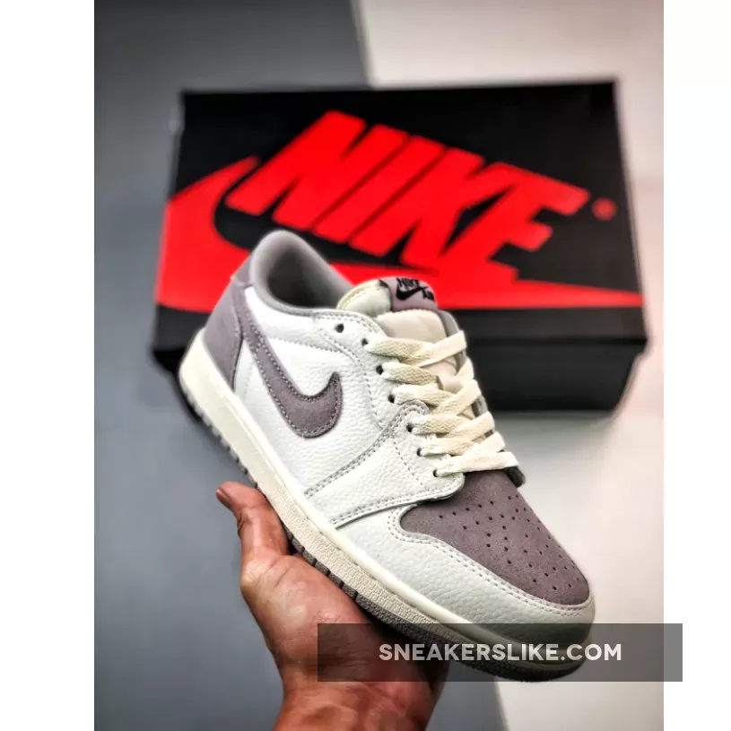 Air Jordan 1 Low Sail/Black-Atmosphere Grey DZ0790-101 New Releases