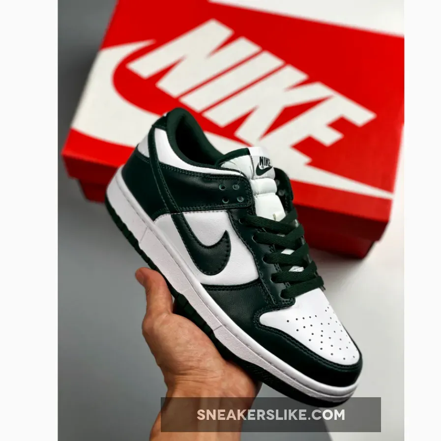 Sb Dunk Low 'Michigan State' White/Team Green/White/Total Orange - dunk dark green