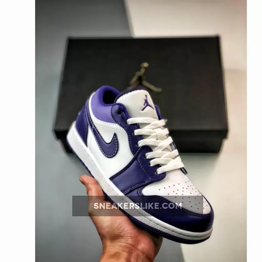 Air Jordan 1 Low 'Blueberry' Sky J Purple/White 553558-515 Brand New