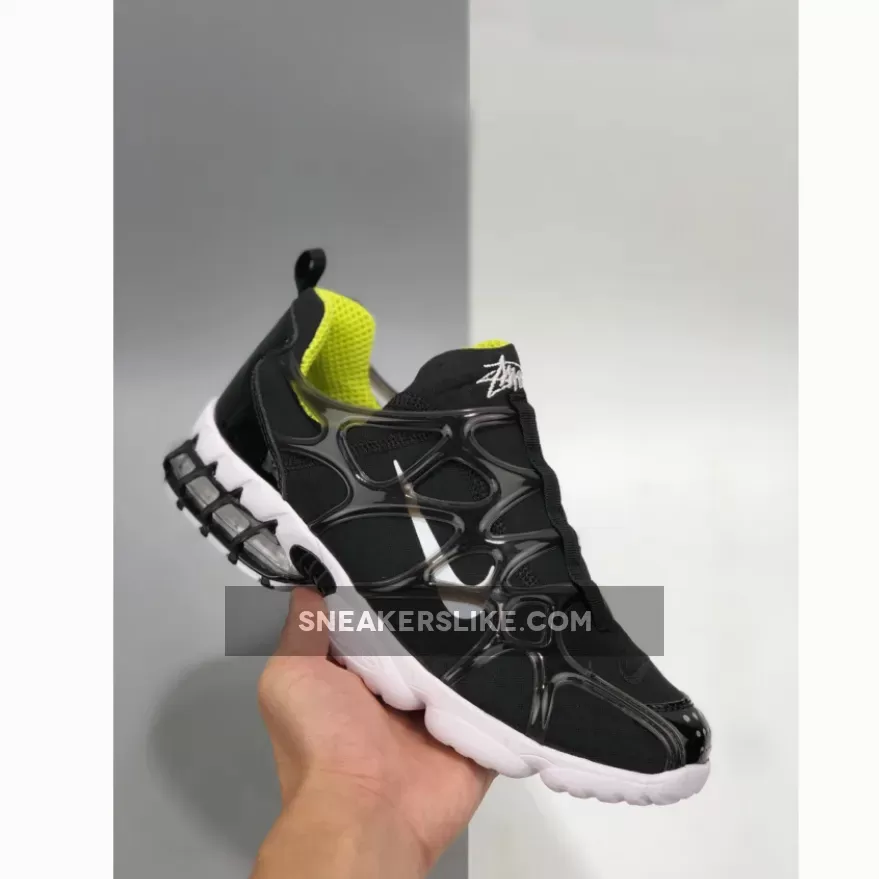 Stussy X Nike Air Zoom Spiridon KK Black/White-Bright Cactus CJ9918-001 Restock
