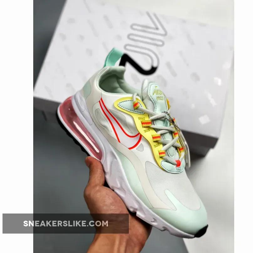 Nike Air Max 270 React Pale Ivory/Barely Green/Light Zitron/White CV8818-102 Brand New