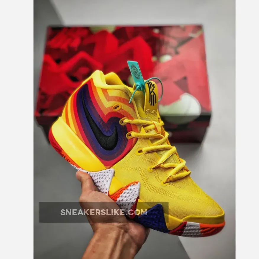 Nike Kyrie 4 '70s' Starburst Yellow Orange Purple Red / kyrie 4 purple