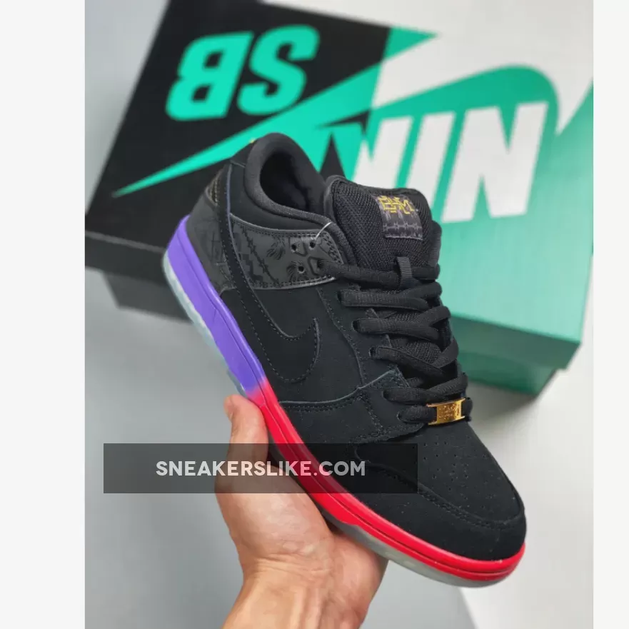 Nike SB Dunk Low Premium BHM QS Black/Black-Purple Venom 504750-001 To Buy