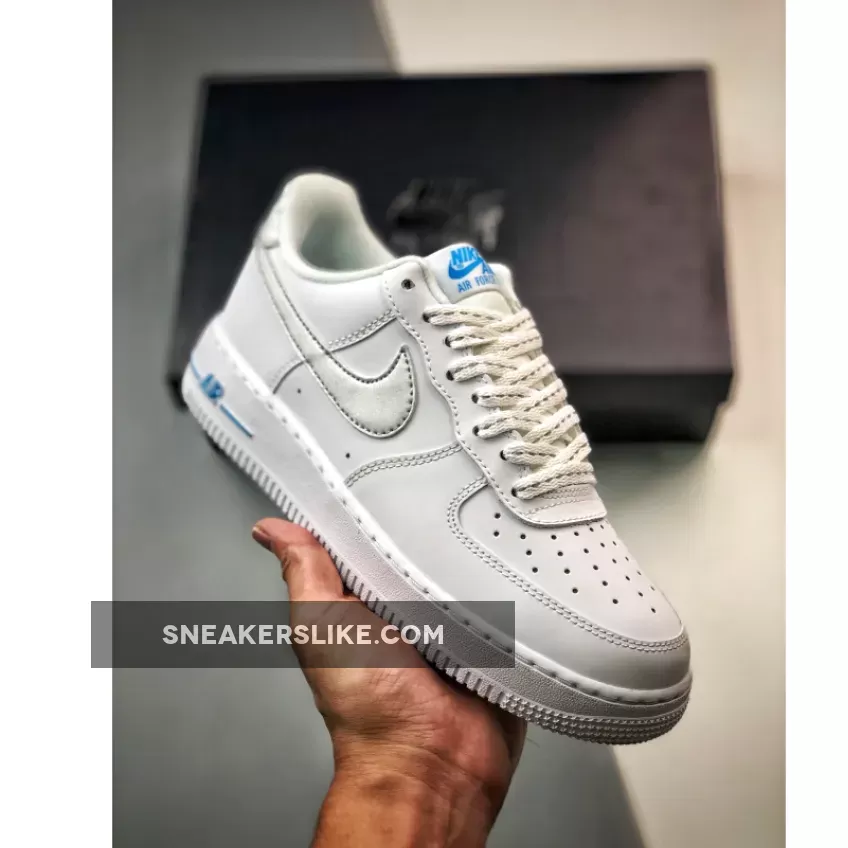 Nike Air Force 1 Low White Laser Blue DR0142-100 / silver air force