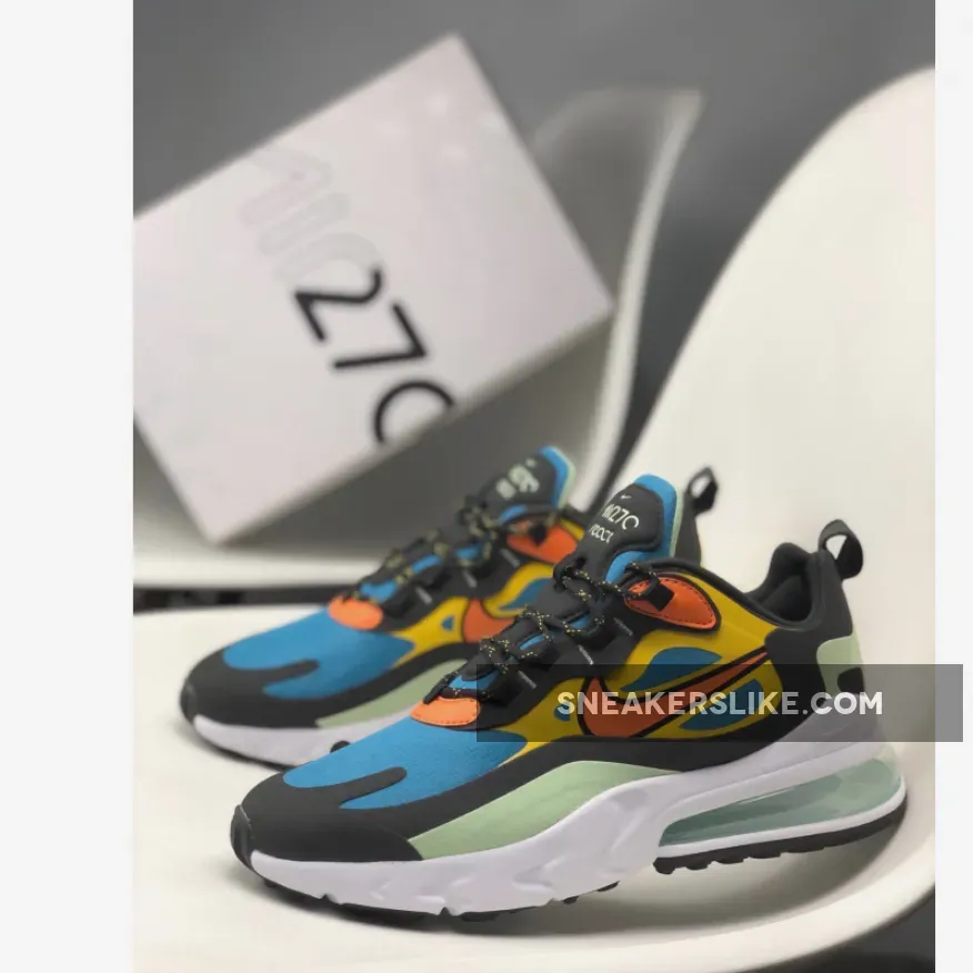 Nike Air Max 270 React Green Abyss/Black-Laser Orange-Starfish air max 270 green and orange