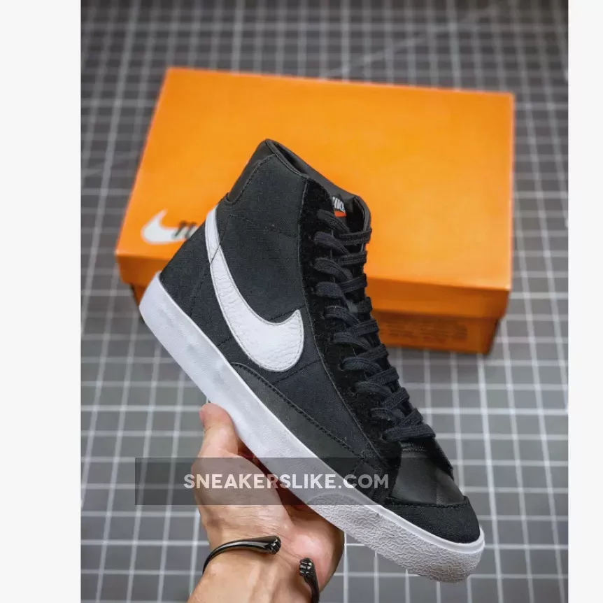 Slam Jam x Nike Blazer Mid 'Class 77' Upside Down Swoosh In Black / slam jam blazer mid class '77 sneakers