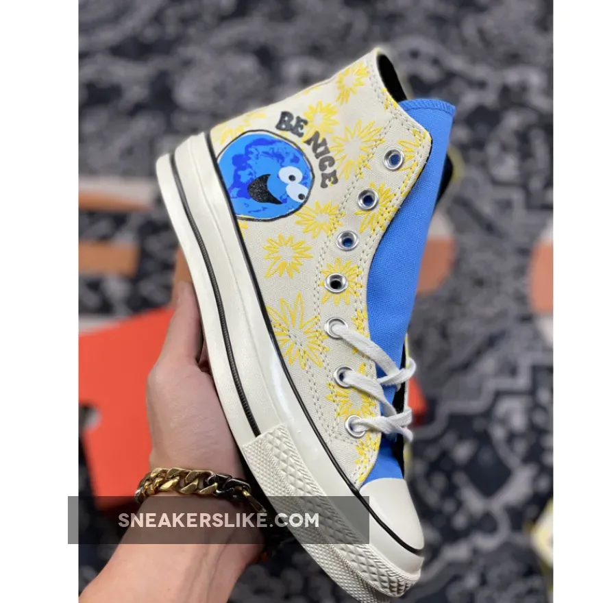 Converse Chuck 70 High 'Sunny Floral' Egret/University Blue/Amarillo / converse chuck 70 egret