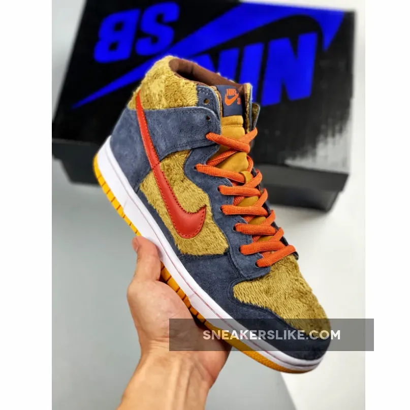 Nike Dunk SB High 'Papa Bear' Light Umber/Hot House 313171-781 / nike sb papa bears