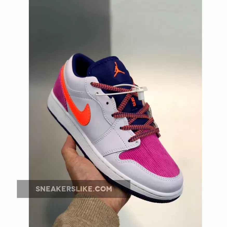 Air Jordan 1 Low GS 'Pink Corduroy' 554723-502 Jordan 1 Corduroy
