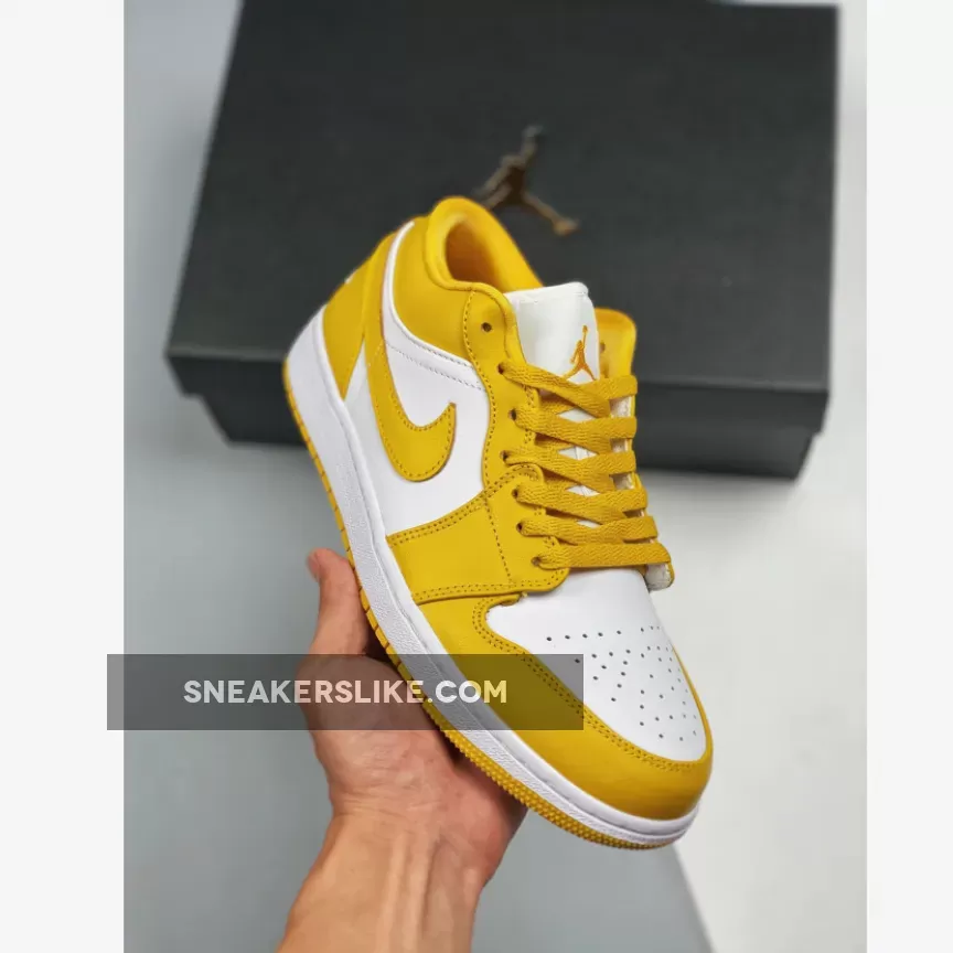 Air Jordan 1 Low Pollen 553558-171 / jordan 1 low yellow and white