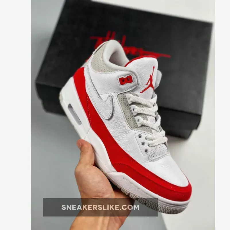 Air Jordan 3 Retro Tinker Air Max 1 – White/University Red-Neutral Grey AJ3 / jordan 3 tinker red
