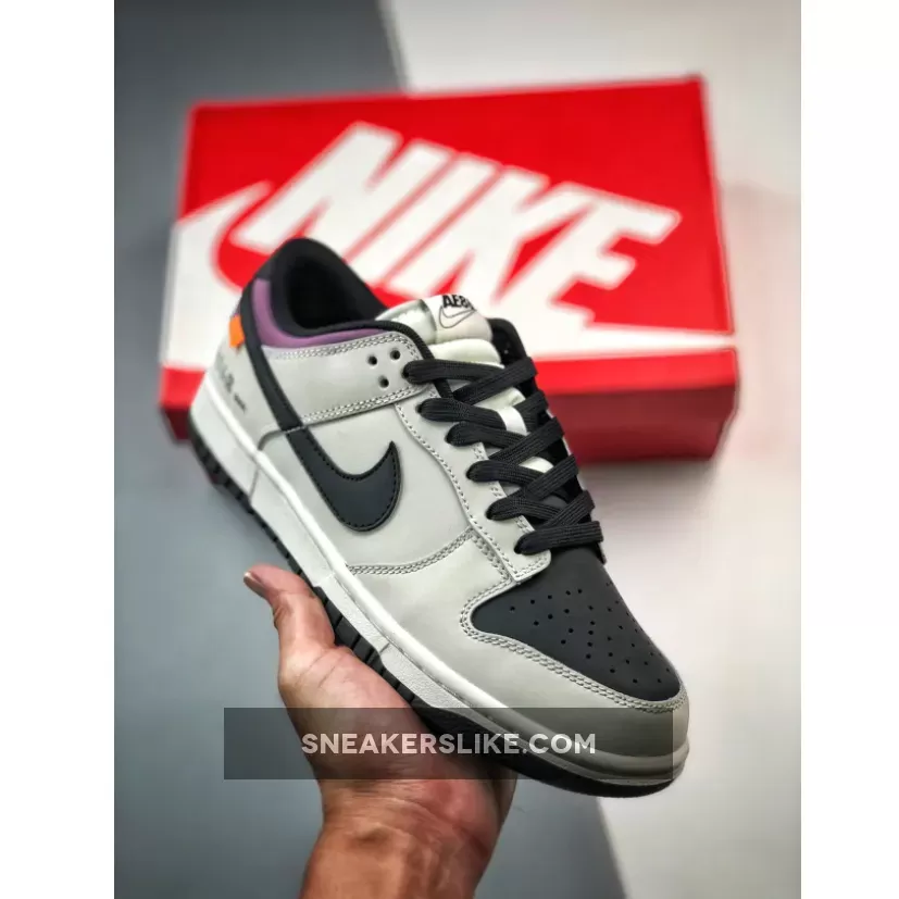 no-brainer* x Nike Dunk Low 'AE86' Grey Black Purple - nike dunk ae86