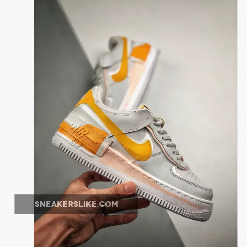 Nike Air Force 1 Shadow Vast Grey/Pollen Rise CQ9503-001 New Releases