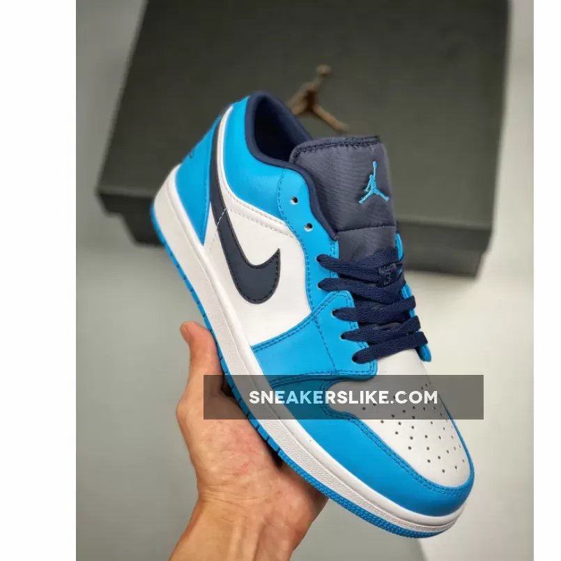 Air Jordan 1 Low 'UNC' White/University Blue-Black / unc low jordan 1