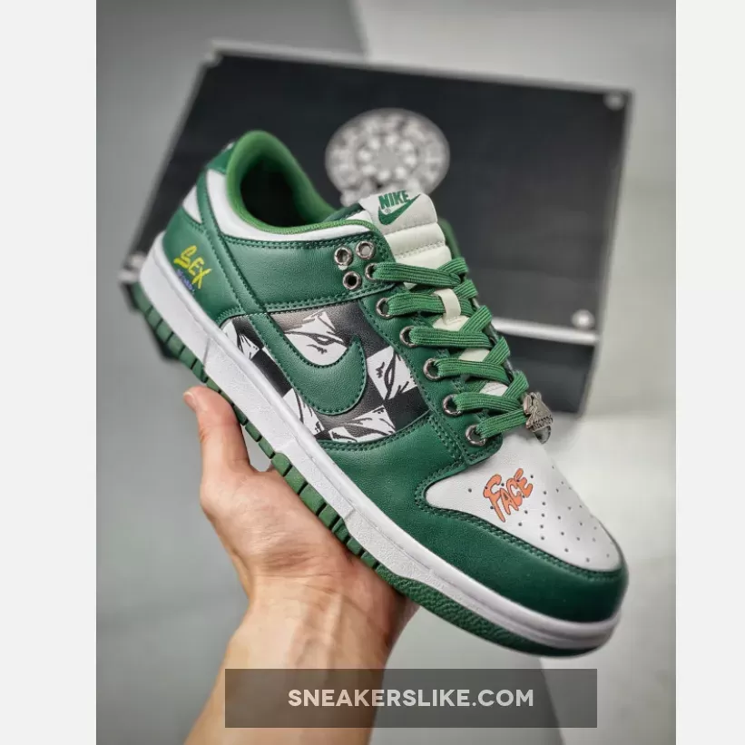Custom Nike Dunk Low Michigan State White/Team Green michigan state nike gear