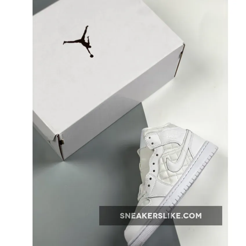 Air Jordan 1 Mid White Quilted DB6078-100 #air jordan quilted