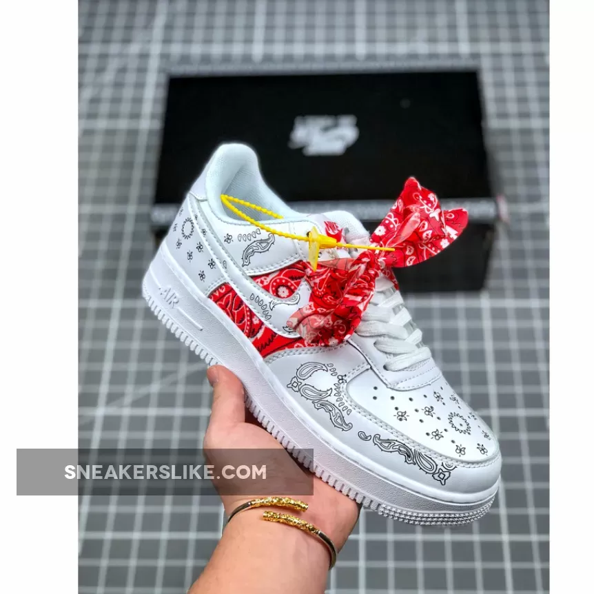 Custom X Nike Air Force 1 Low White Red Black Restock