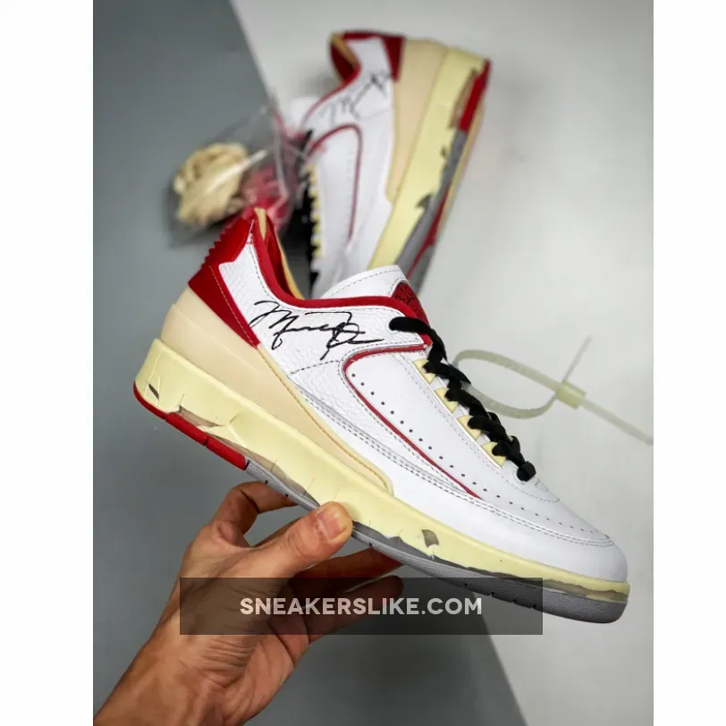 Jordan 2 2023 / Off-White x Air Jordan 2 Low White/Varsity Red-Black