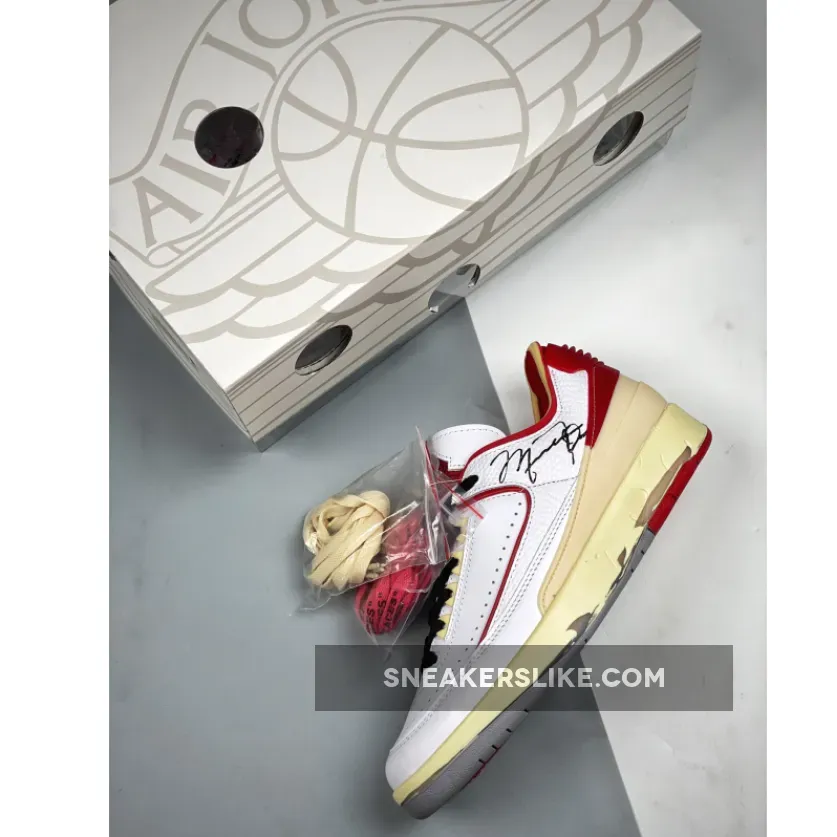 Jordan 2 2023 / Off-White x Air Jordan 2 Low White/Varsity Red-Black