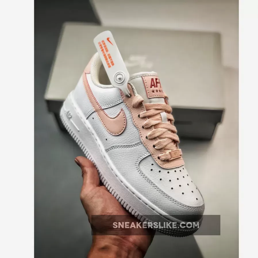 Nike Air Force 1 Low White/Pale Coral-University Red 315115-167 / white and pale coral air force 1