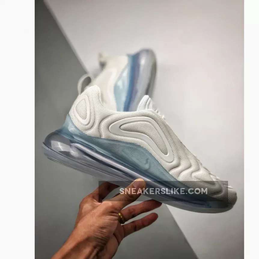Nike Air Max 720 White/White-Metallic Platinum AO2924-100 Air Max 720 Metallic Platinum
