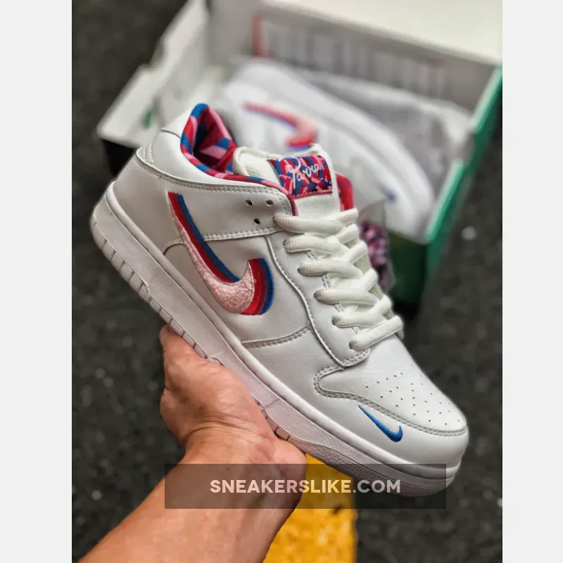 Sb Dunk Low 'Parra' WHITE/PINK-ROSE / pink rose dunks