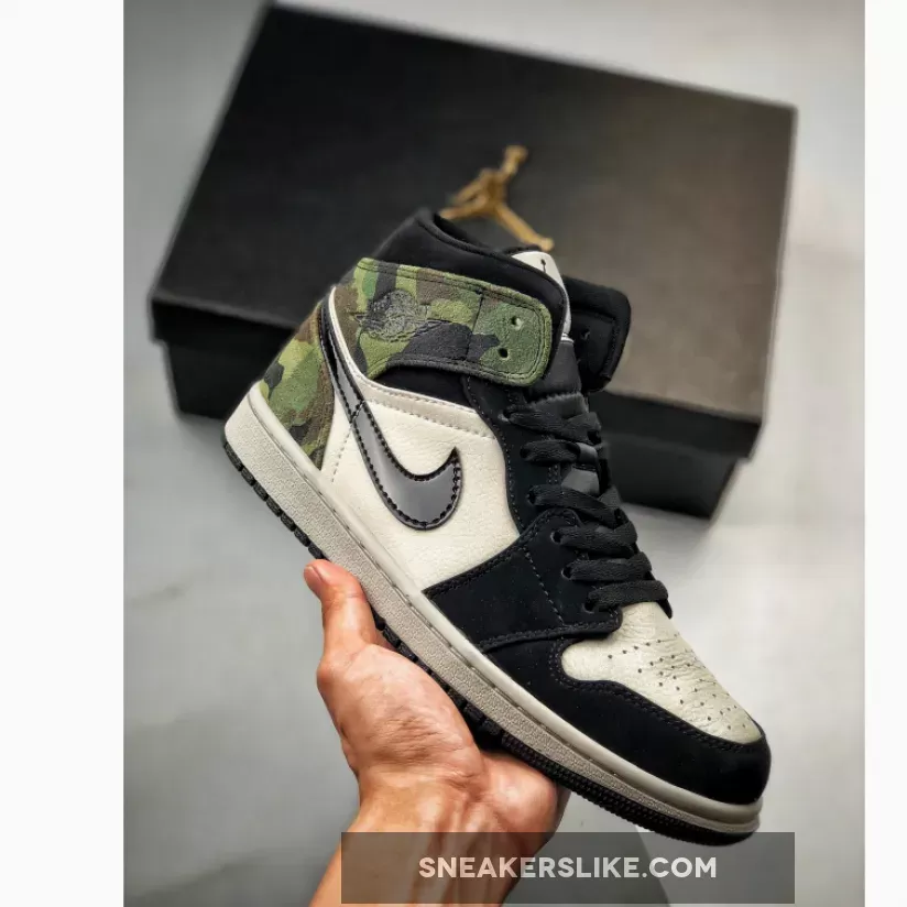 Air Jordan 1 Mid 'Camo' CW5490-001 Camouflage Jordans 1