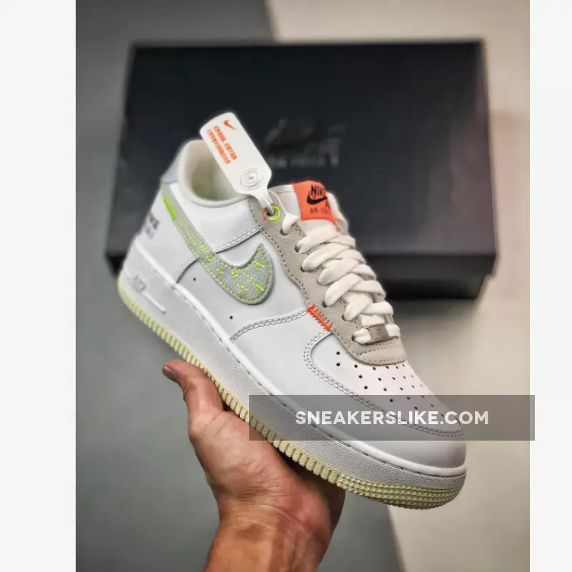 Nike Air Force 1 Low 'Just Stitch It' White/Pink-Neon FB1853-111 stitch air force 1
